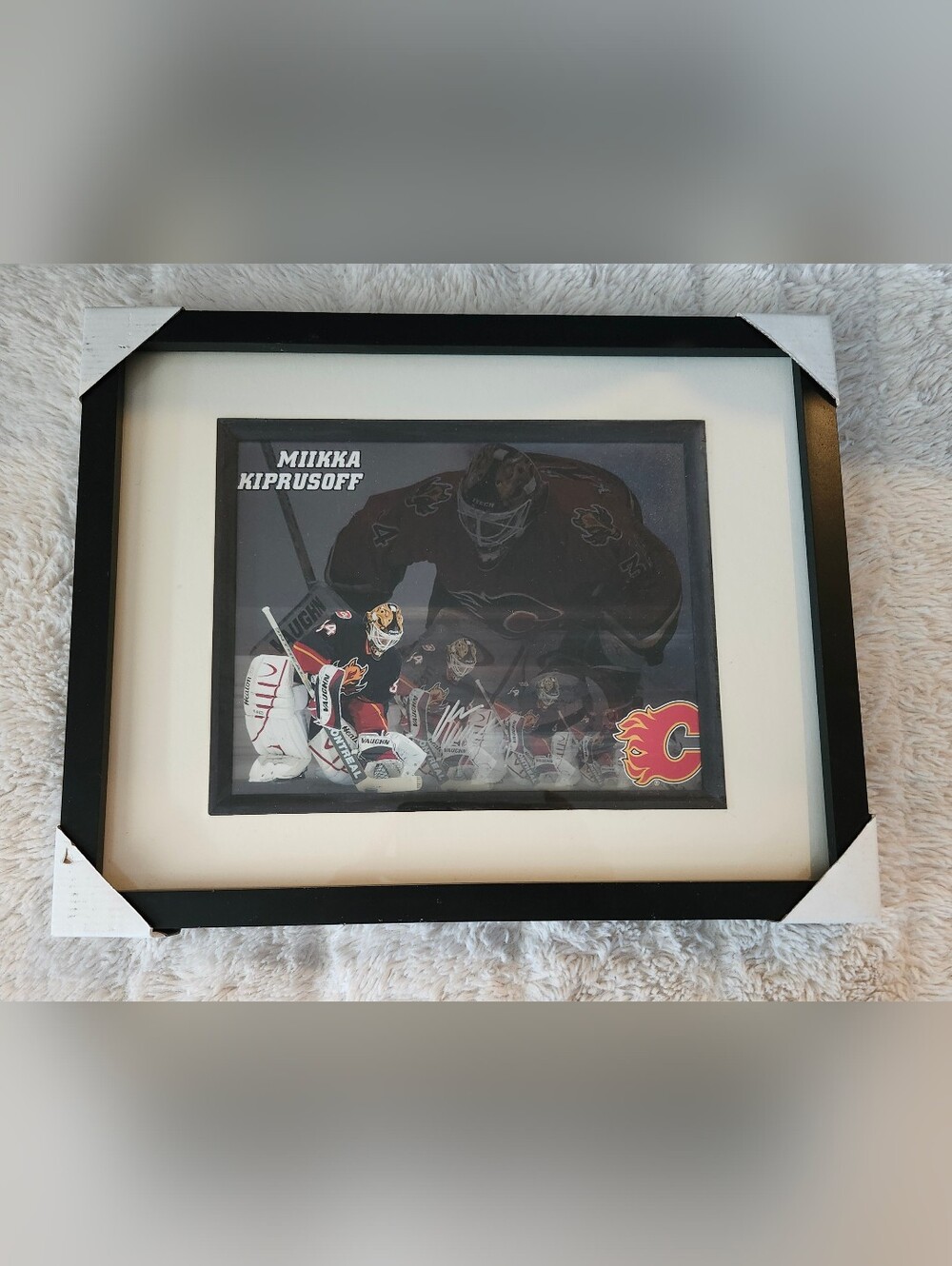 Authentic Autographed Miikka Kiprusoff Calgary Flames Framed Goalie Print NEW